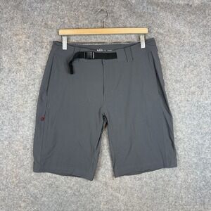 REI Co op Shorts Mens 36 Gray Nylon Stretch Belted Outdoor Hiking Fishing